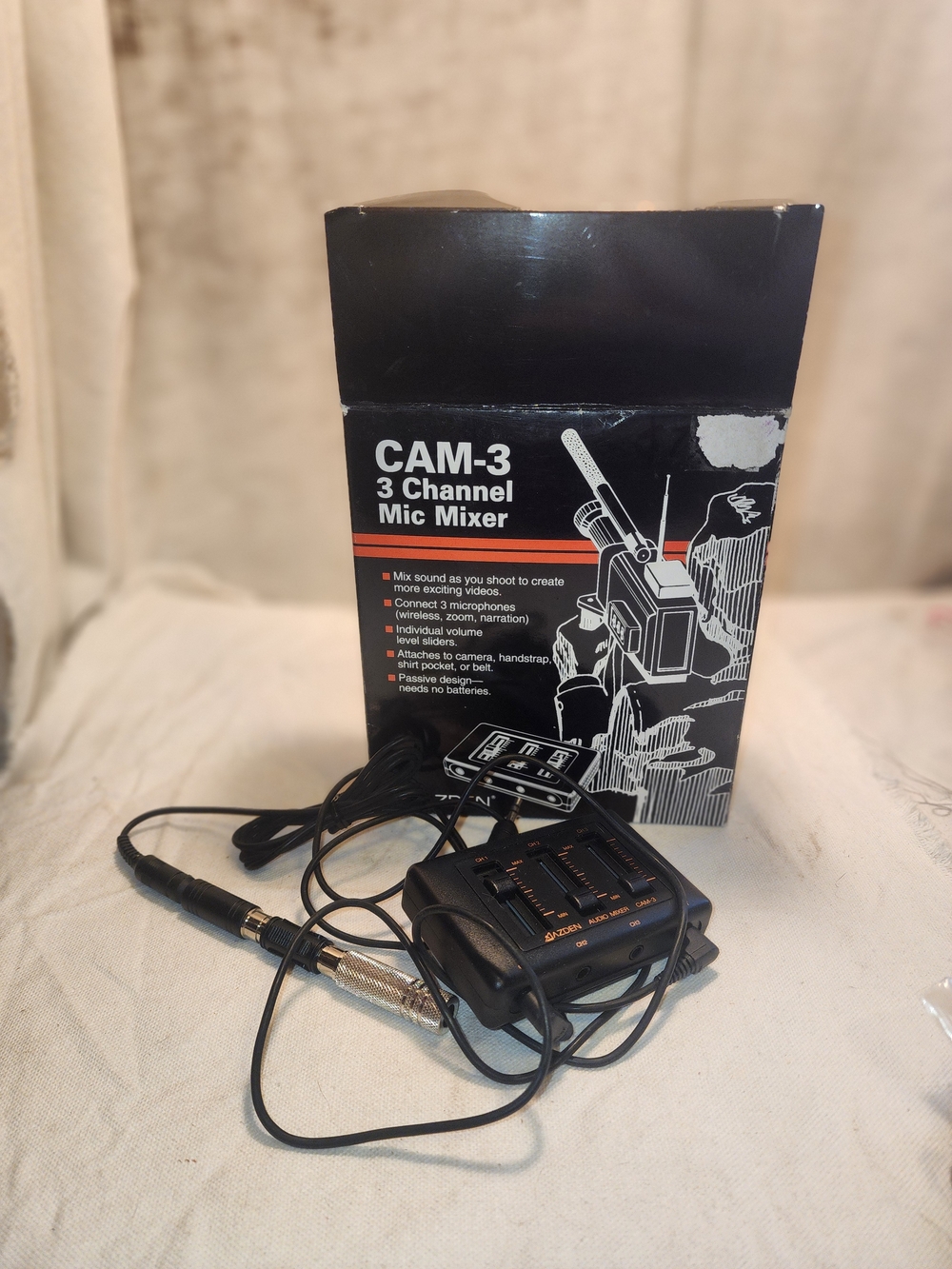 3-Channel Mic Mixer Portable Audio Mixer - Black